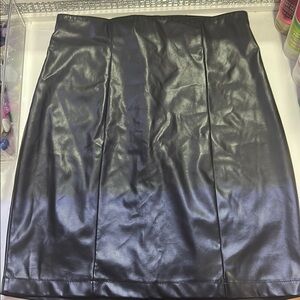 Black Leather Skirt